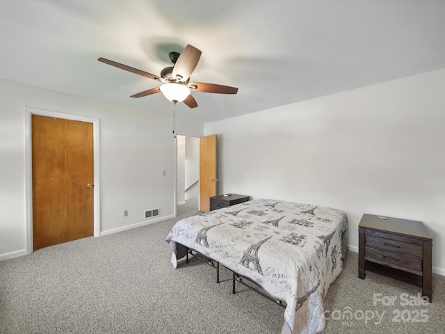 312 Garrison Dr, Albemarle, NC 28001 - bedroom featuring carpet flooring and a ceiling fan