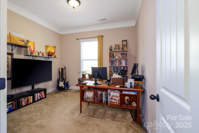 9122 Carneros Creek Rd Unit 25, Charlotte, NC 28214 - office featuring ornamental molding and carpet flooring