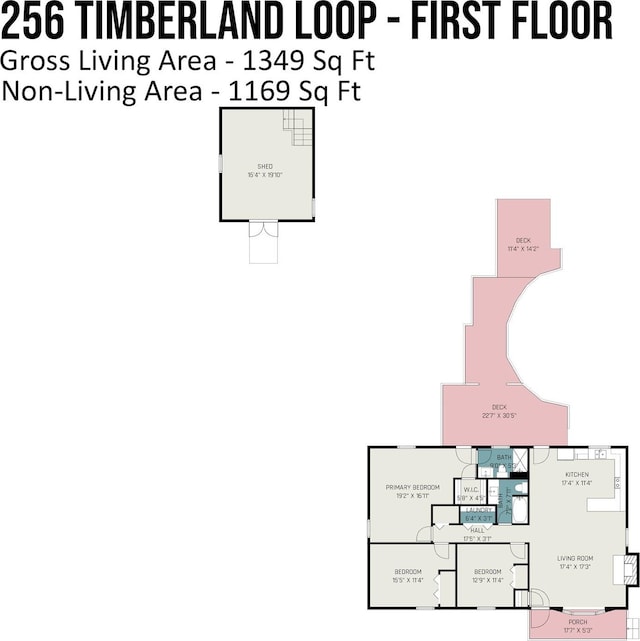 256 Timberland Loop, Mooresville, NC 28115 - view of property floor plan