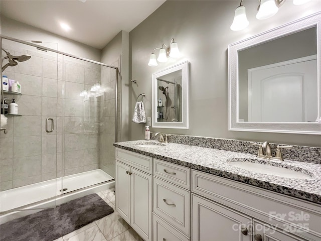 1024 Laggan Ln Unit 255, Indian Trail, NC 28079 - full bathroom with a shower stall and double vanity