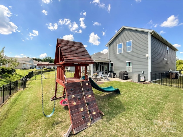 1024 Laggan Ln Unit 255, Indian Trail, NC 28079 - view of playground featuring a fenced backyard