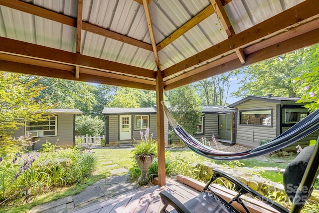 19 Timbers Edge Ln, Fairview, NC 28730 - view of patio / terrace featuring an outdoor structure