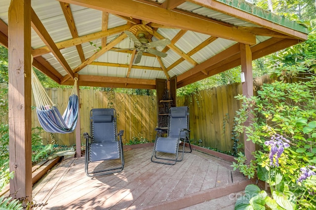 19 Timbers Edge Ln, Fairview, NC 28730 - view of patio with a gazebo and a wooden deck