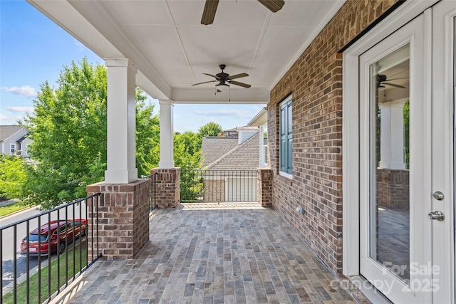 4928 Providence Country Club Dr, Charlotte, NC 28277 - porch featuring a ceiling fan