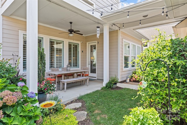 4928 Providence Country Club Dr, Charlotte, NC 28277 - view of patio featuring ceiling fan