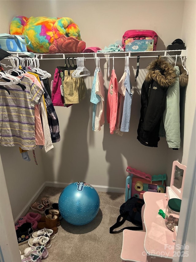 1076 Tangle Ridge Dr SE, Concord, NC 28025 - walk in closet with carpet floors