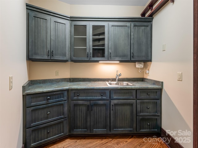 935 Whites Lake Blvd, Saluda, NC 28773 - bar with a sink and dark wood-style floors