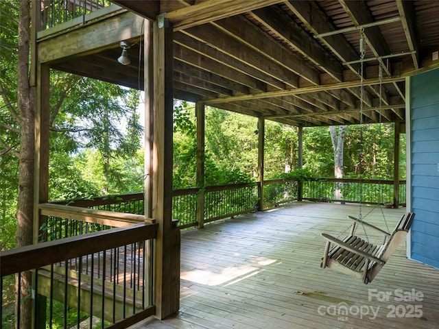 935 Whites Lake Blvd, Saluda, NC 28773 - view of wooden deck