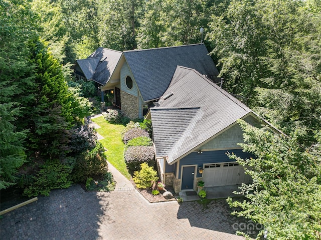935 Whites Lake Blvd, Saluda, NC 28773 - view from above of property featuring a forest