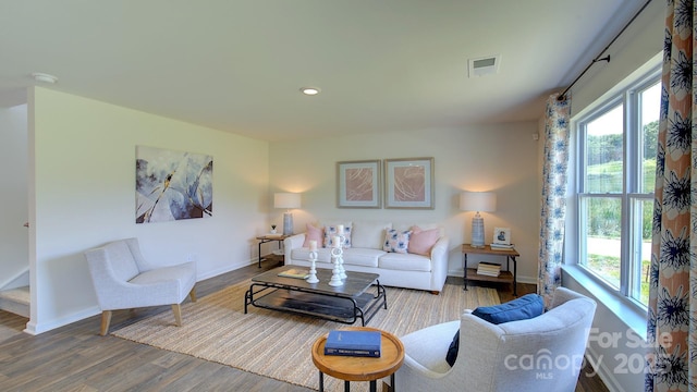 12 Wildbrook Dr, Waynesville, NC 28785 - living room featuring wood finished floors and recessed lighting