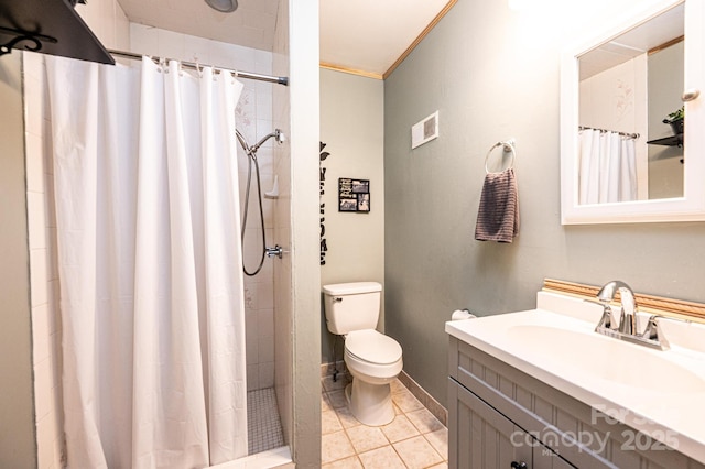 2035 Kool Park Rd NE, Hickory, NC 28601 - bathroom with vanity, tiled shower, and tile patterned floors