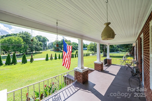 2035 Kool Park Rd NE, Hickory, NC 28601 - porch featuring a yard