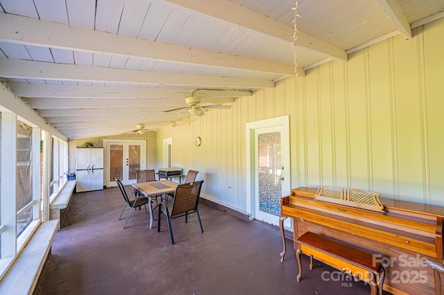 2035 Kool Park Rd NE, Hickory, NC 28601 - sunroom featuring french doors and beam ceiling