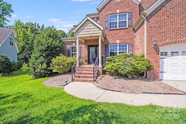 4525 Chestwood Ct, Rock Hill, SC 29732 - view of front of home featuring a front yard, brick siding, and a garage