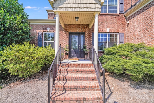 4525 Chestwood Ct, Rock Hill, SC 29732 - property entrance featuring brick siding and mansard roof