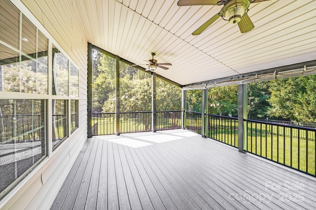 4525 Chestwood Ct, Rock Hill, SC 29732 - unfurnished sunroom featuring ceiling fan