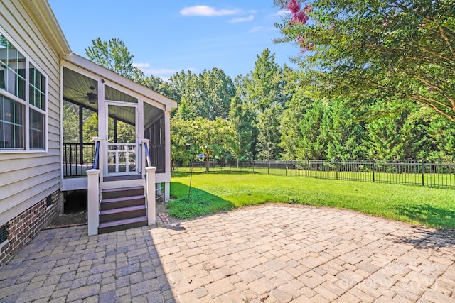 4525 Chestwood Ct, Rock Hill, SC 29732 - fenced backyard featuring a patio area and a sunroom