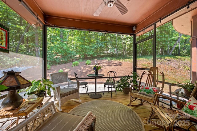 85 Red Bird Rd, Tryon, NC 28782 - view of patio / terrace with ceiling fan