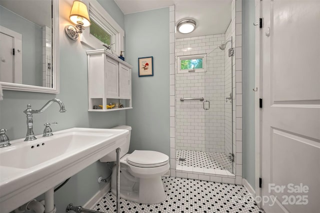 85 Red Bird Rd, Tryon, NC 28782 - full bathroom with a stall shower and tile patterned flooring