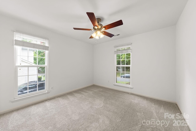 8806 Golf Ridge Dr, Charlotte, NC 28277 - carpeted spare room featuring baseboards and a ceiling fan