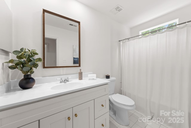 8806 Golf Ridge Dr, Charlotte, NC 28277 - bathroom featuring vanity, tile patterned flooring, and shower / tub combo with curtain