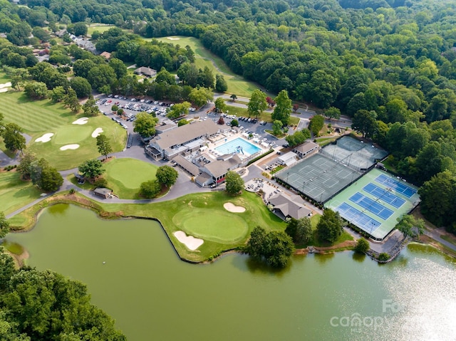 8806 Golf Ridge Dr, Charlotte, NC 28277 - bird's eye view of a nearby body of water and a golf course