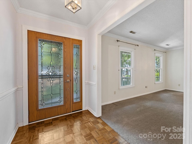 4601 Bournewood Ln, Charlotte, NC 28226 - foyer entrance featuring crown molding