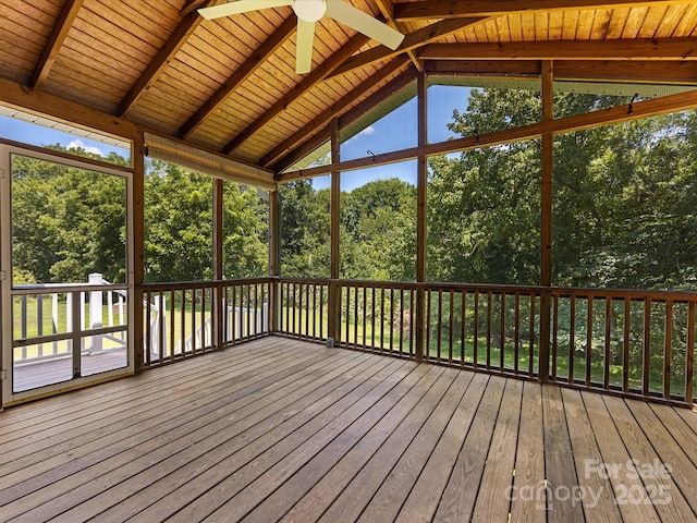 4601 Bournewood Ln, Charlotte, NC 28226 - unfurnished sunroom with view of wooded area