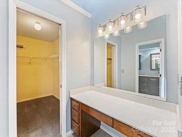 4601 Bournewood Ln, Charlotte, NC 28226 - bathroom featuring vanity and a spacious closet