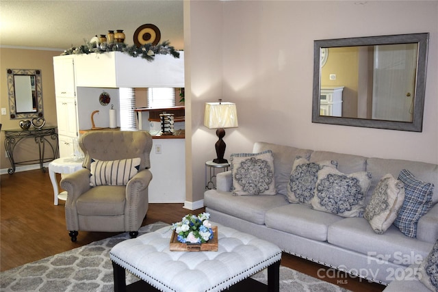 225 Emmett St, Rock Hill, SC 29730 - living room with wood finished floors and ornamental molding