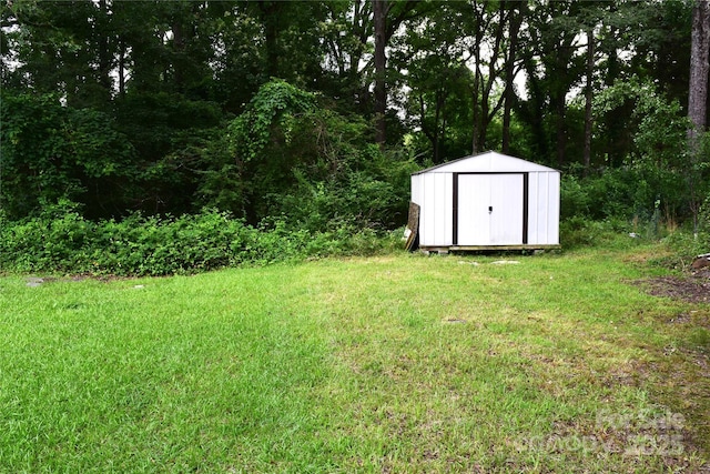 225 Emmett St, Rock Hill, SC 29730 - view of green lawn with a shed