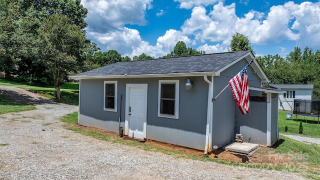 100 Pinecrest Ct, Taylorsville, NC 28681 - view of outbuilding with a trampoline