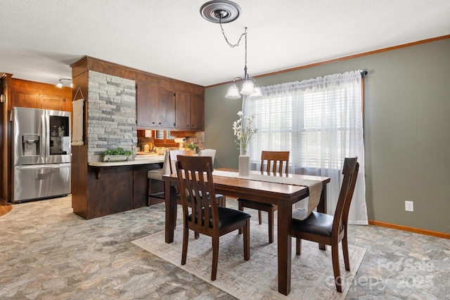 100 Pinecrest Ct, Taylorsville, NC 28681 - dining room with stone finish floors and crown molding