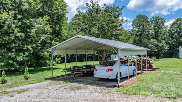 100 Pinecrest Ct, Taylorsville, NC 28681 - view of vehicle parking featuring a detached carport