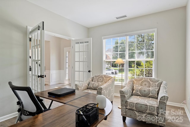 7930 Lancken Dr, Charlotte, NC 28277 - office with french doors and wood finished floors