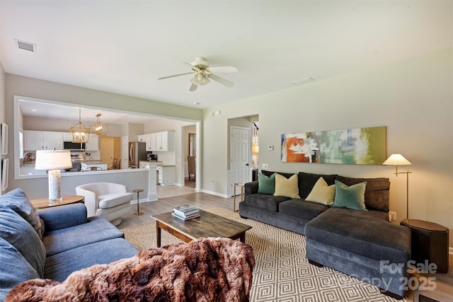 7930 Lancken Dr, Charlotte, NC 28277 - living room with ceiling fan and light wood-style flooring