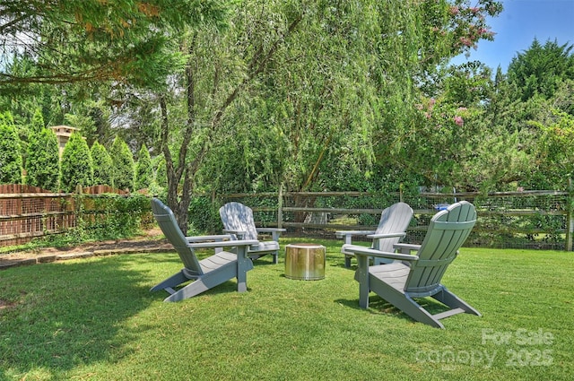7930 Lancken Dr, Charlotte, NC 28277 - view of yard with an outdoor fire pit