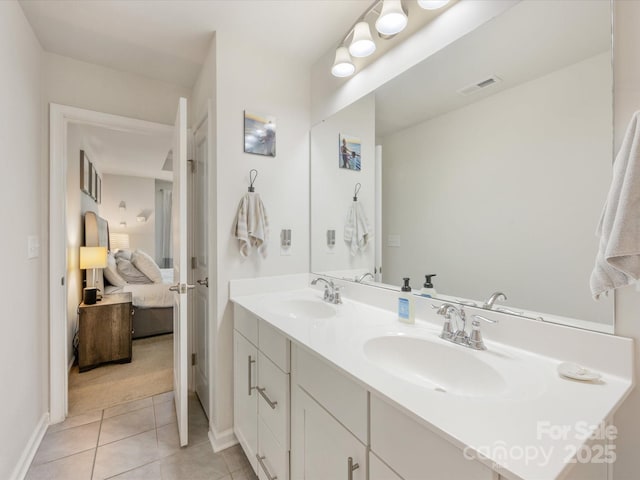 510 Park Meadows Dr, Matthews, NC 28104 - full bath with ensuite bath, double vanity, and tile patterned flooring