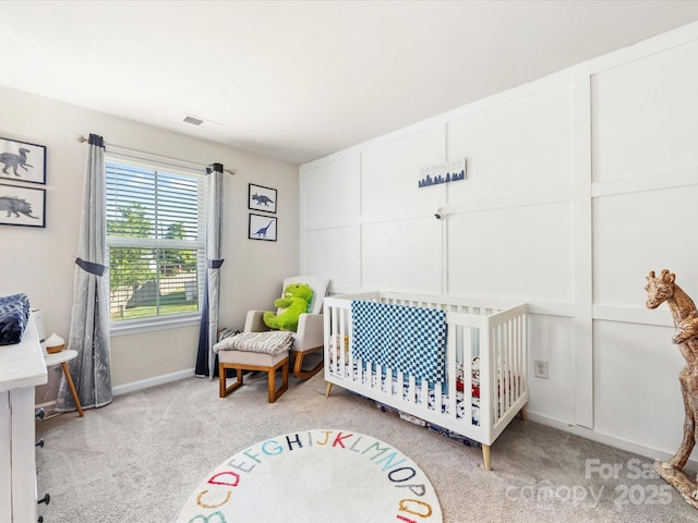 510 Park Meadows Dr, Matthews, NC 28104 - bedroom featuring light carpet and a crib