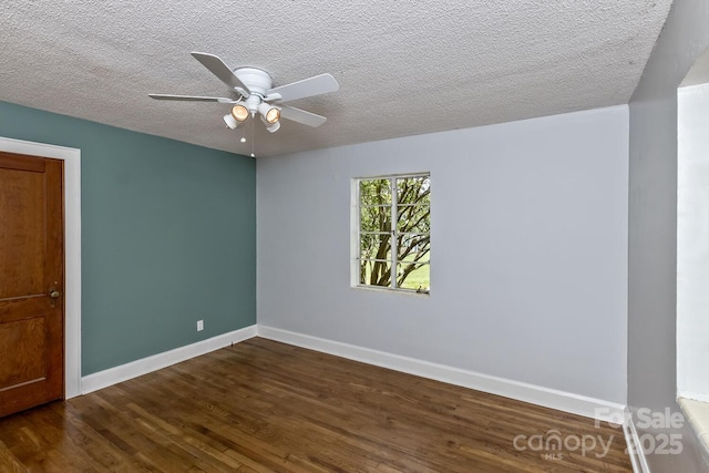 39 Nix Rd, Hendersonville, NC 28792 - unfurnished room with wood finished floors, a textured ceiling, and a ceiling fan