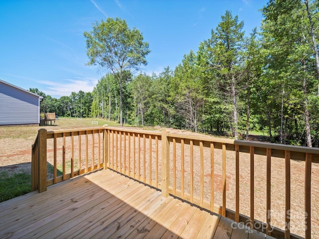 205 S Hill Ave, Albemarle, NC 28001 - view of wooden terrace