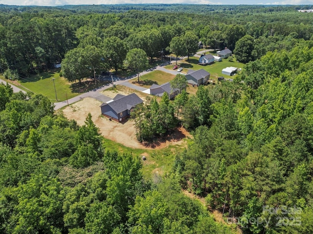 205 S Hill Ave, Albemarle, NC 28001 - aerial overview of property's location featuring a forest