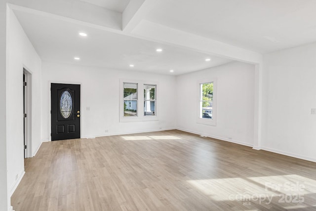 250 Franklin Ave NW, Concord, NC 28025 - foyer entrance with recessed lighting and light wood-style floors