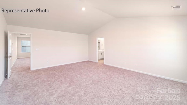 9223 Poquoson Dr, Gastonia, NC 28056 - empty room with light colored carpet and lofted ceiling