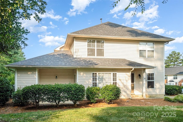 3630 Melrose Cottage Dr, Matthews, NC 28105 - view of front of home with a shingled roof and a front yard