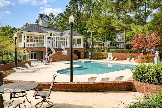 3630 Melrose Cottage Dr, Matthews, NC 28105 - back of property with stairway and a patio area