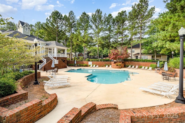 3630 Melrose Cottage Dr, Matthews, NC 28105 - community pool featuring stairway and a patio area