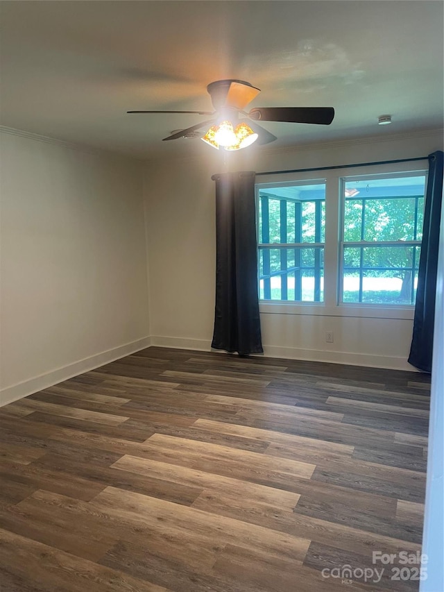 576 Morrow Motor Rd, Forest City, NC 28043 - unfurnished room featuring a ceiling fan and dark wood-style flooring
