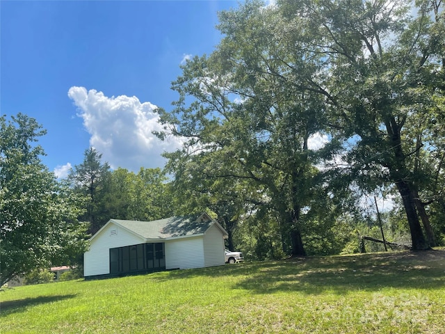 576 Morrow Motor Rd, Forest City, NC 28043 - view of green lawn featuring an outbuilding