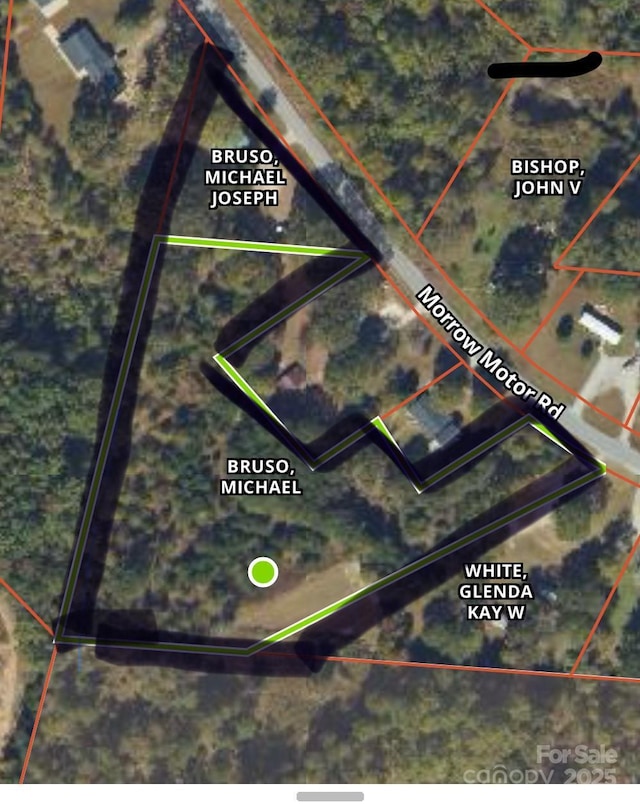 576 Morrow Motor Rd, Forest City, NC 28043 - aerial view of property's location with property parcel outlined